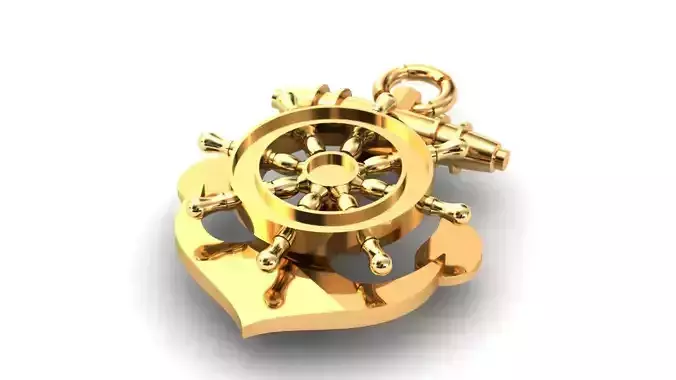 Anchor pendant-Dije de ancla Anchor charm 3 3D print model