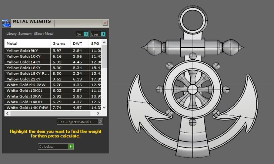 Dije de ancla - Anchor charm 4 3D print model_5