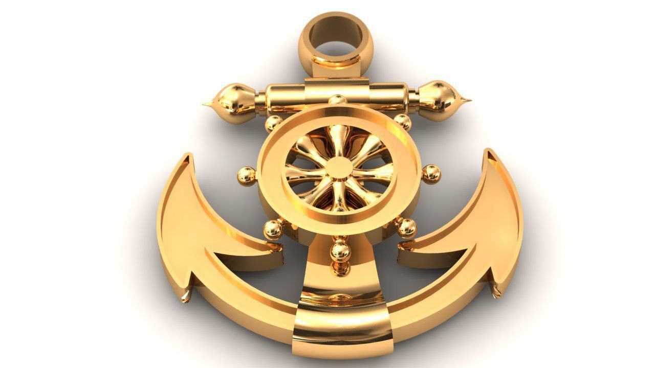Dije de ancla - Anchor charm 4 3D print model_2
