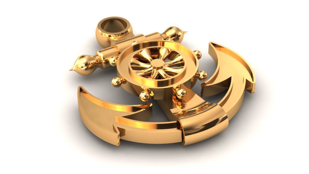 Dije de ancla - Anchor charm 4 3D print model_1