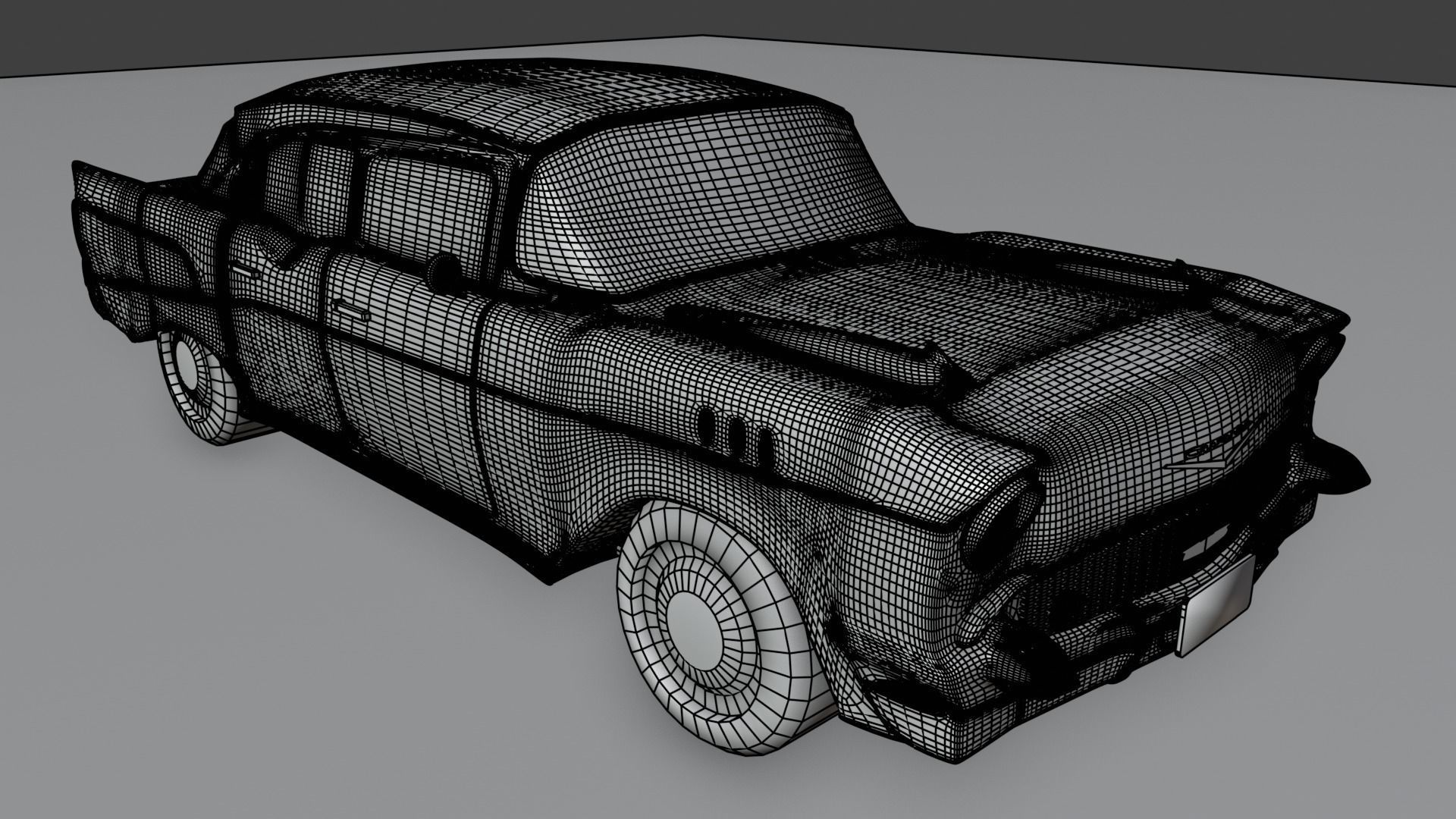 1957 Chevorlet Bel Air  3D model_4
