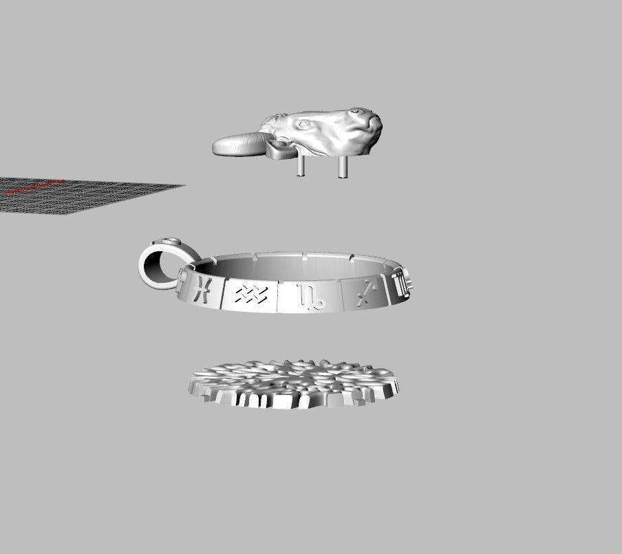 Pendant taurus ready for 3d print 3D print model_2