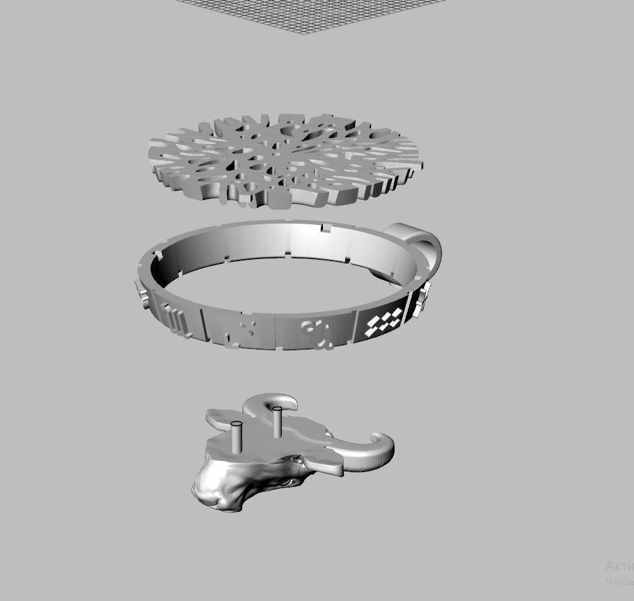 Pendant taurus ready for 3d print 3D print model_5