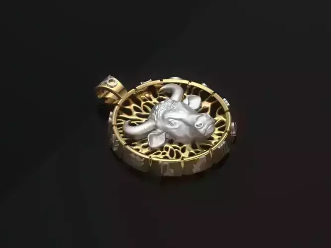 Pendant taurus ready for 3d print