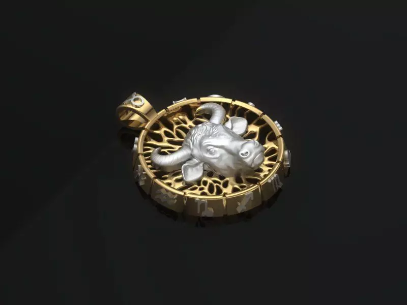 Pendant taurus ready for 3d print 3D print model_0