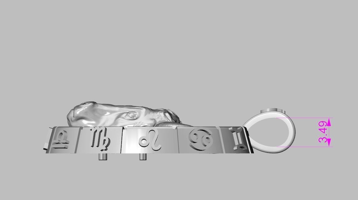 Pendant taurus ready for 3d print 3D print model_4