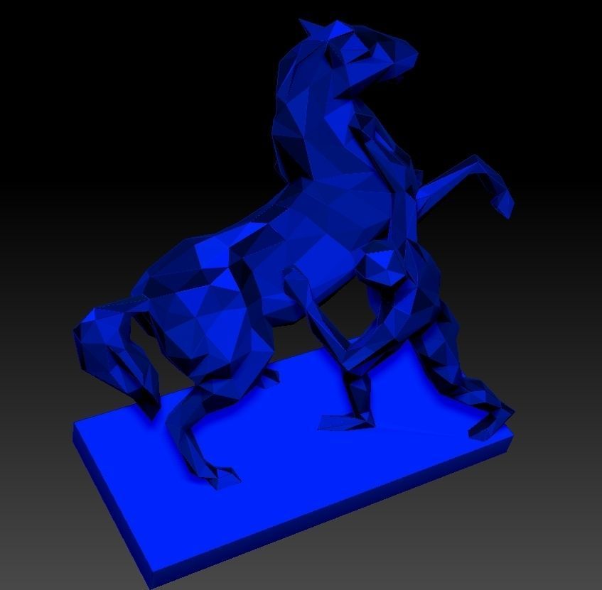 Horse sculptural group from Anichkov Bridge in Saint-Petersburg 3D print model_9