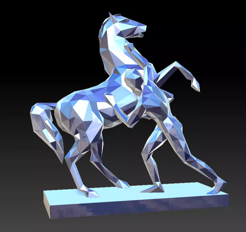 Horse sculptural group from Anichkov Bridge in Saint-Petersburg 3D print model_0