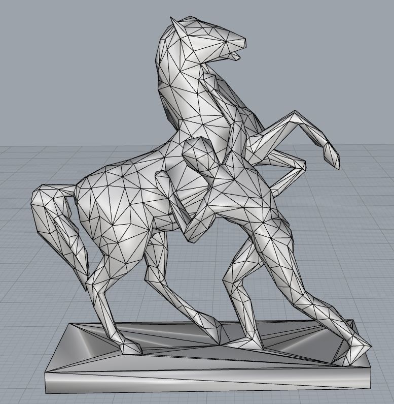 Horse sculptural group from Anichkov Bridge in Saint-Petersburg 3D print model_1