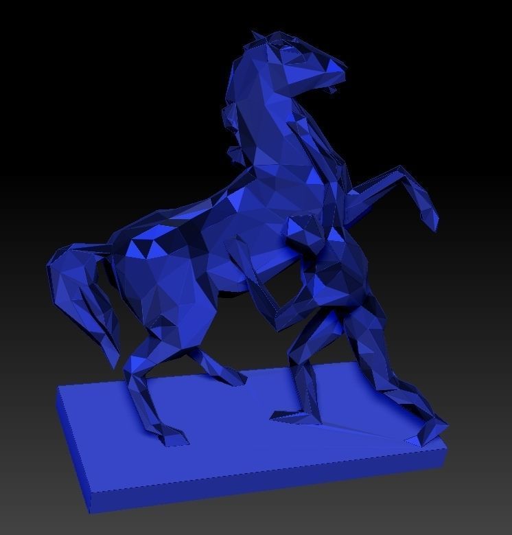 Horse sculptural group from Anichkov Bridge in Saint-Petersburg 3D print model_7