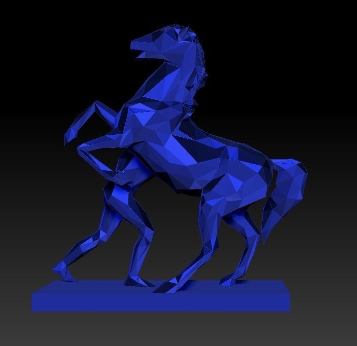 Horse sculptural group from Anichkov Bridge in Saint-Petersburg 3D print model_8
