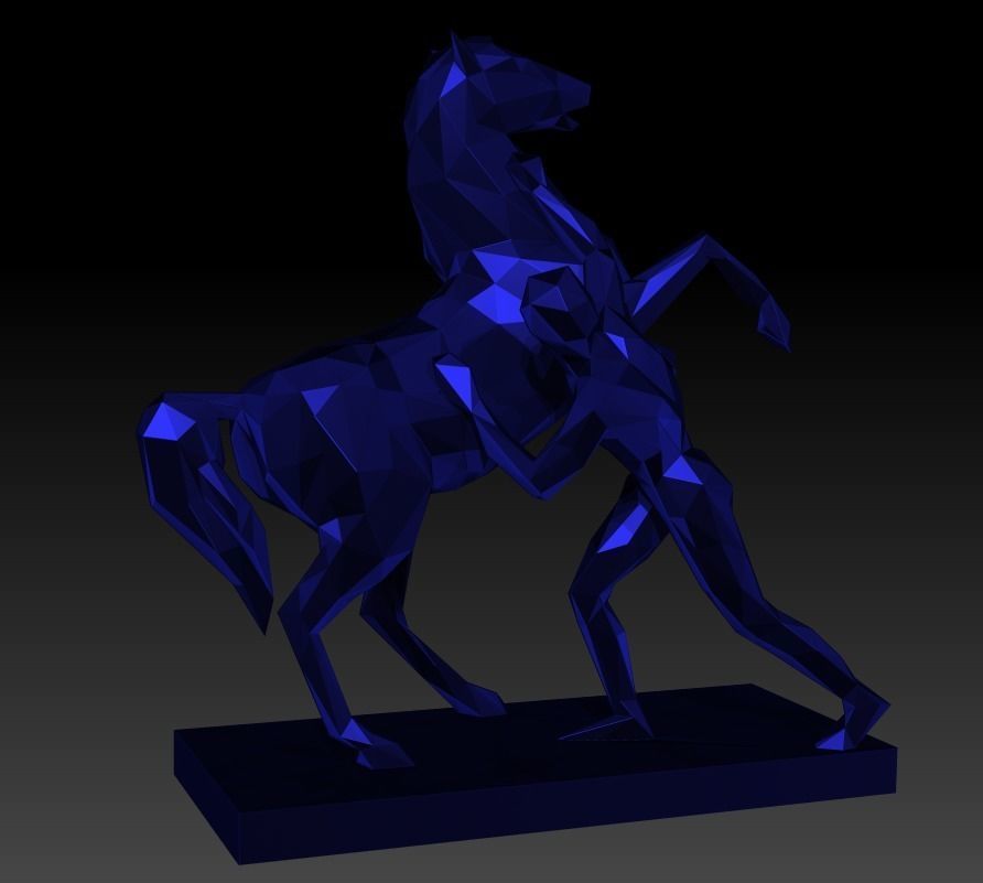 Horse sculptural group from Anichkov Bridge in Saint-Petersburg 3D print model_10