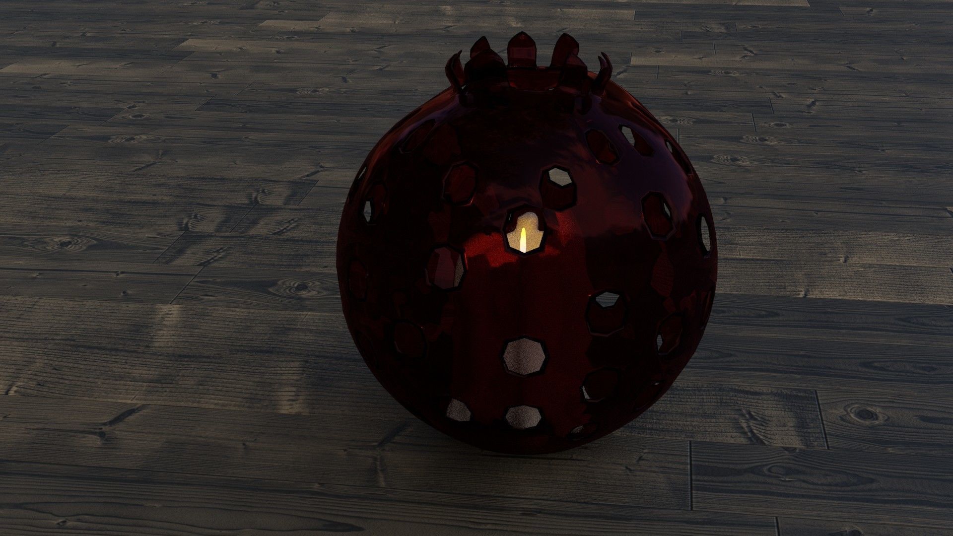 3d model of a lamp in the shape of a pomegranate 3D model_10