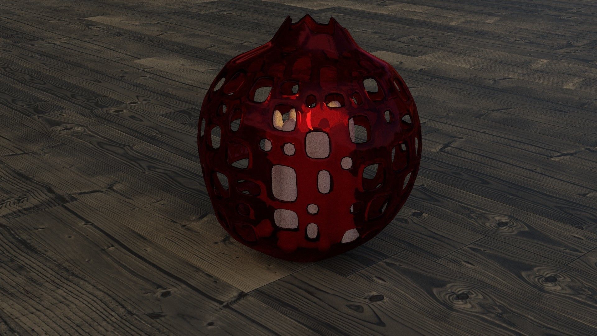 3d model of a lamp in the shape of a pomegranate 3D model_1