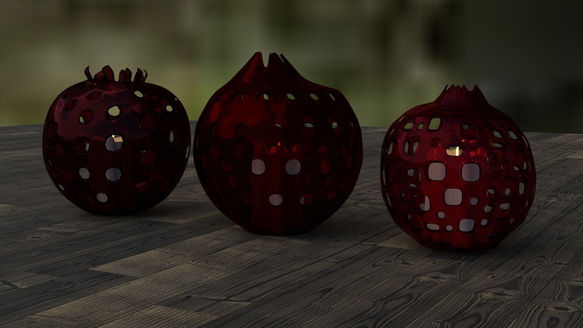 3d model of a lamp in the shape of a pomegranate 3D model_6
