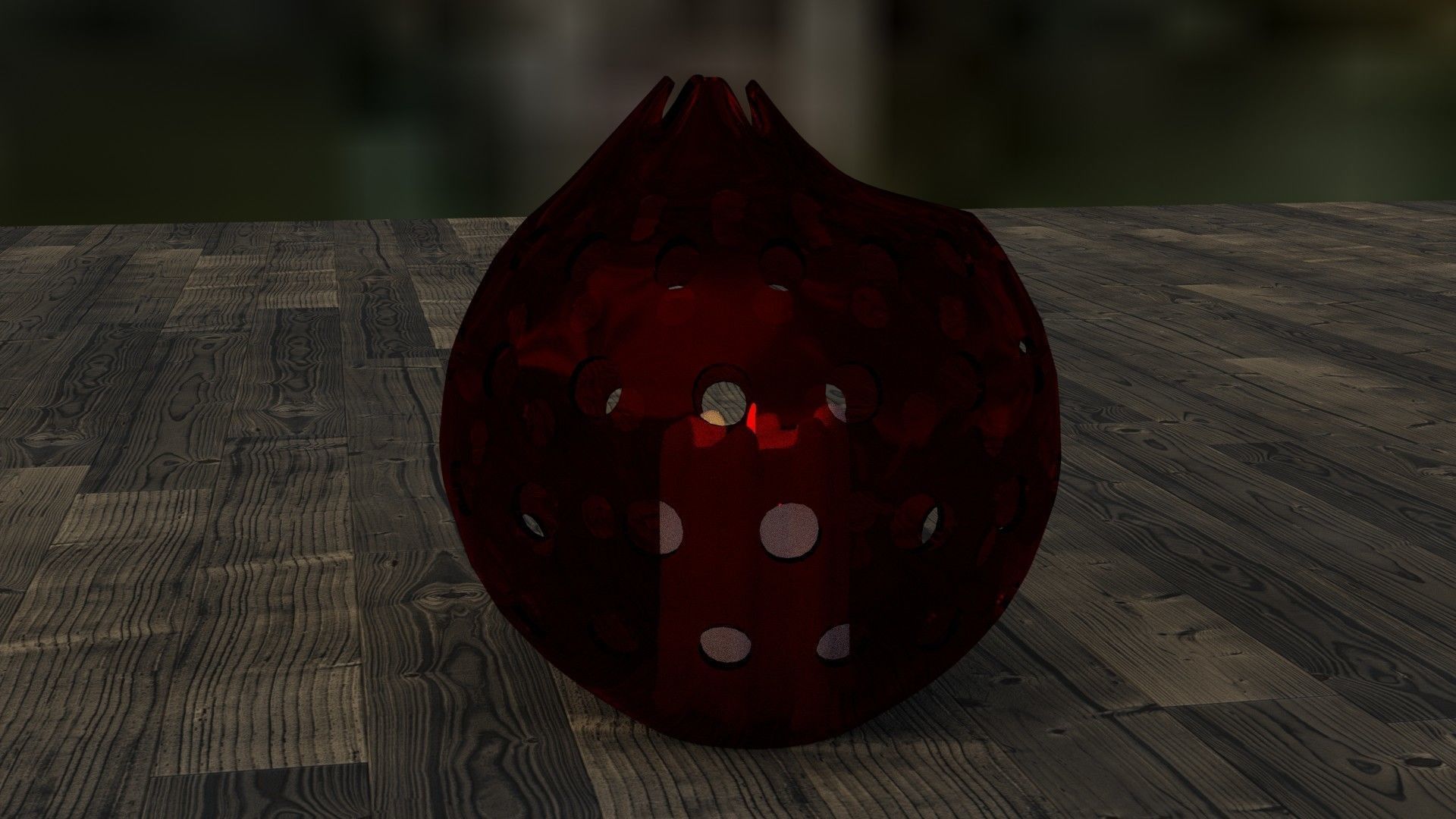 3d model of a lamp in the shape of a pomegranate 3D model_2