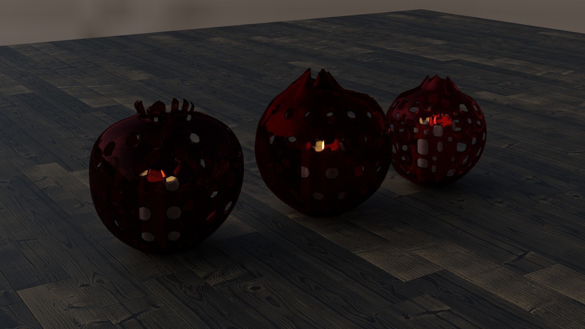3d model of a lamp in the shape of a pomegranate 3D model_4