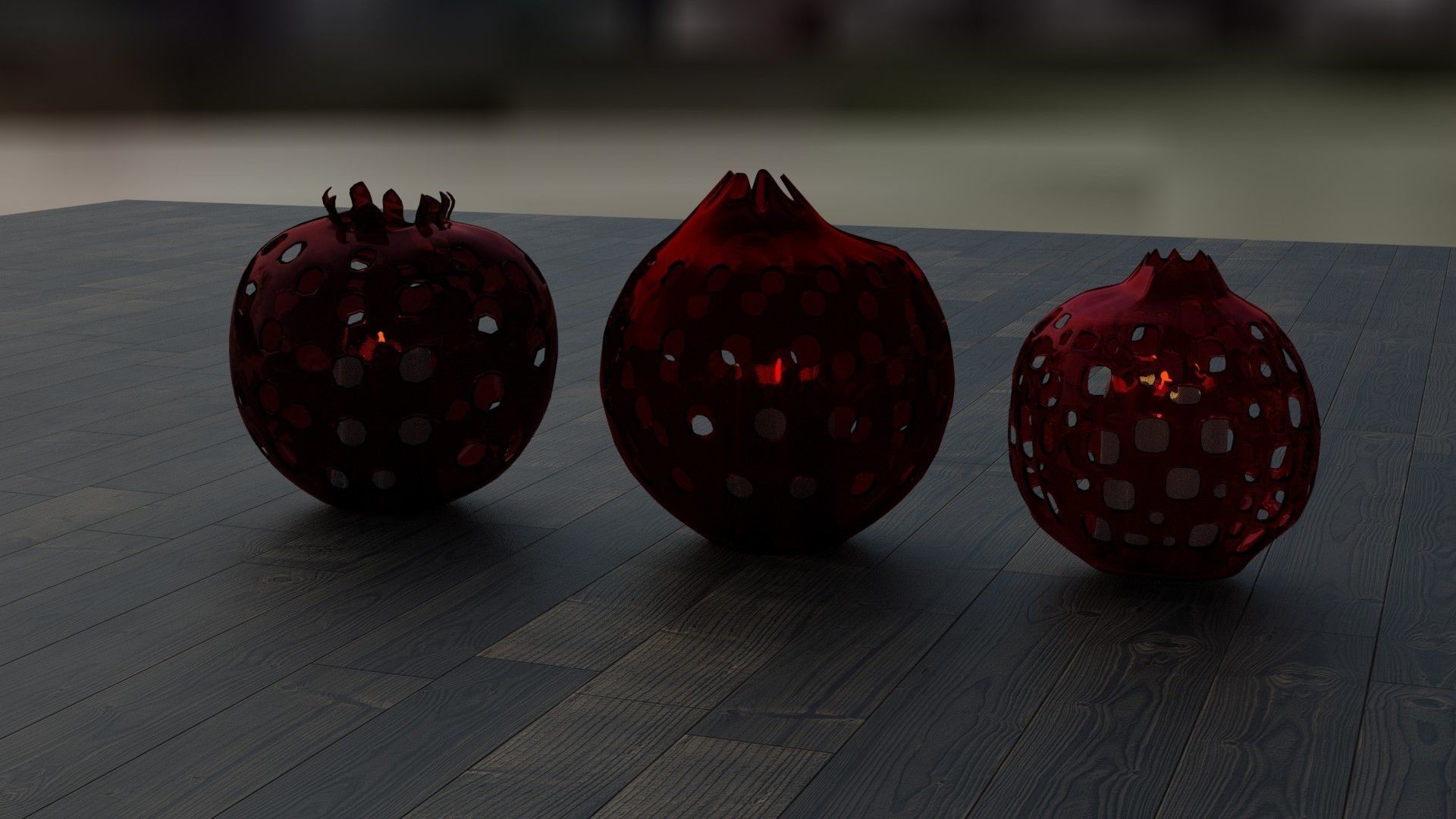 3d model of a lamp in the shape of a pomegranate 3D model_3