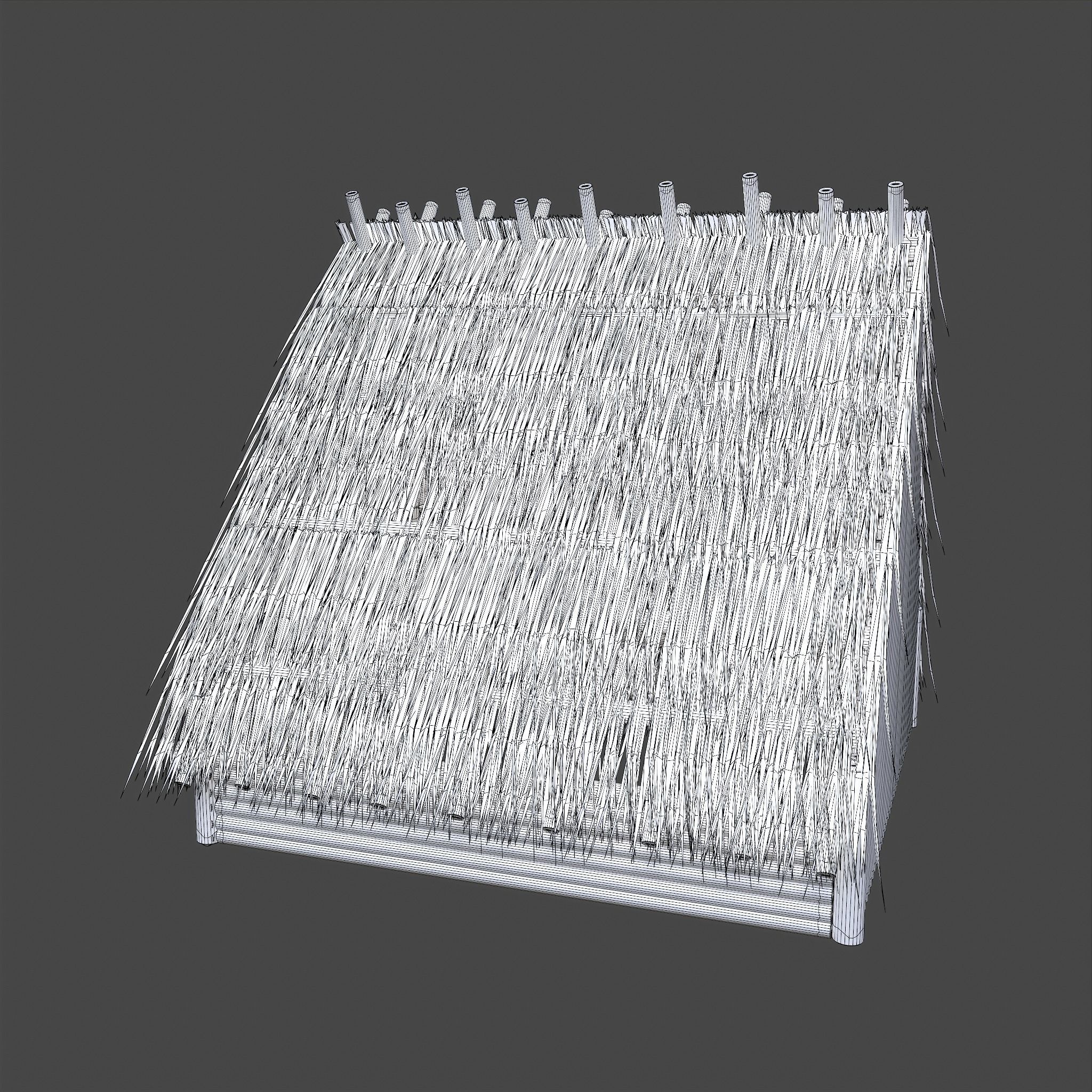 Viking Hut A Low-poly 3D model_31