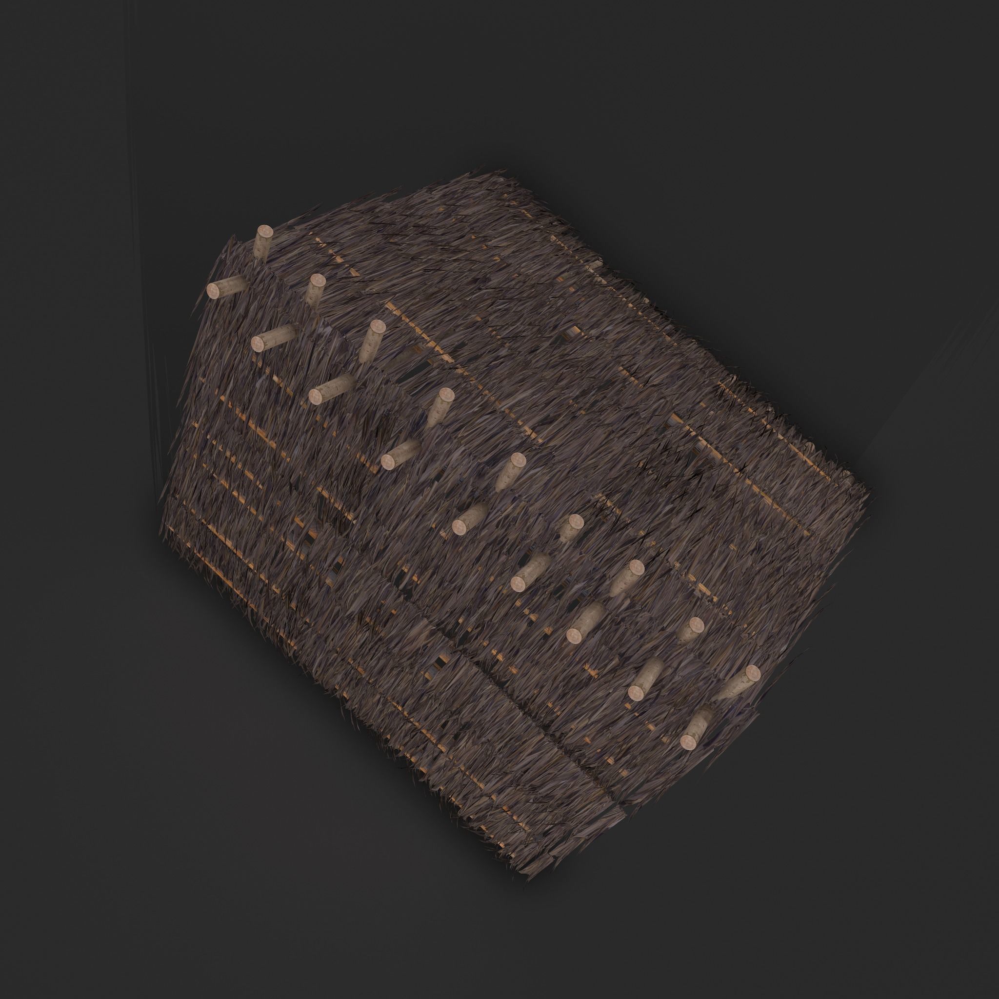 Viking Hut A Low-poly 3D model_15