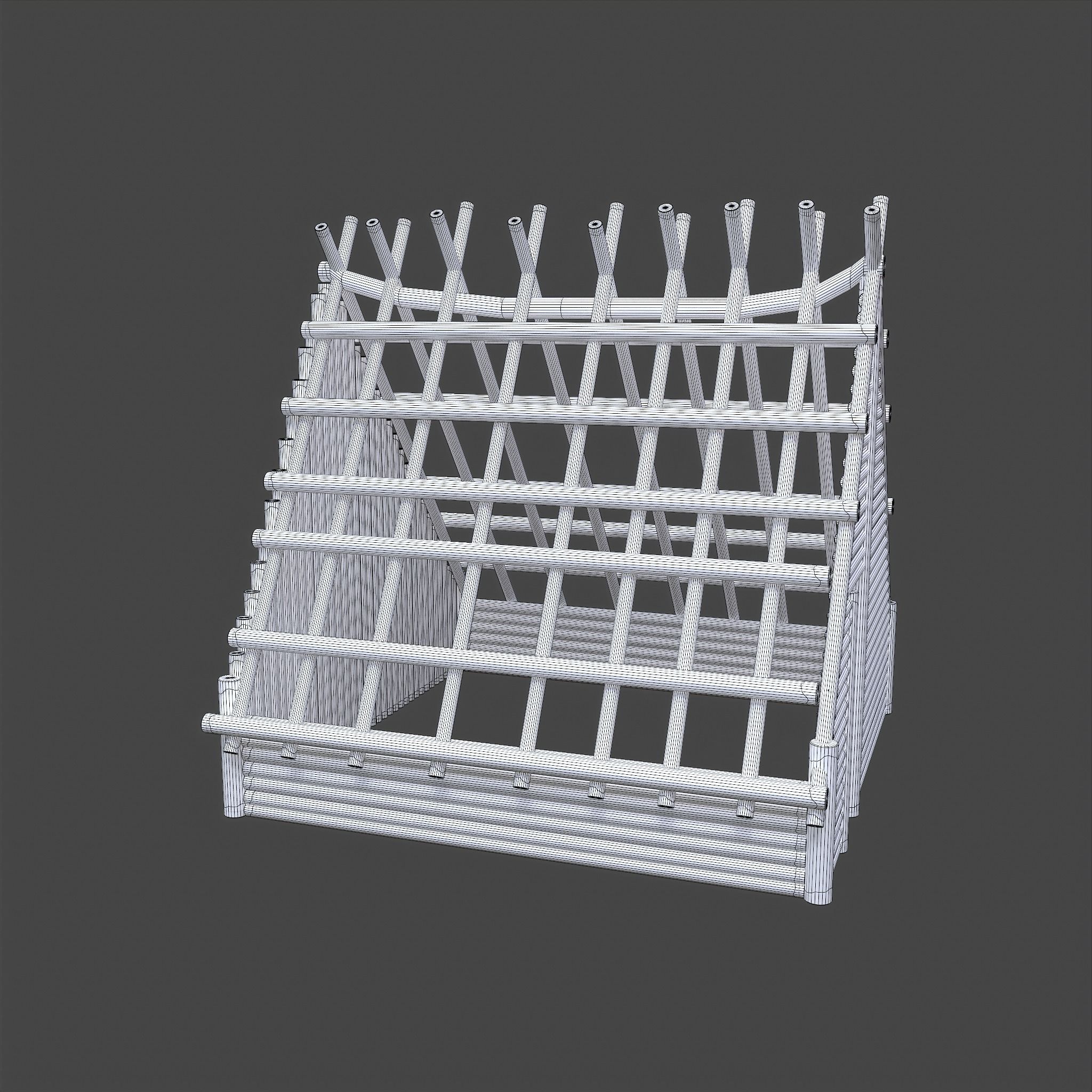 Viking Hut A Low-poly 3D model_30