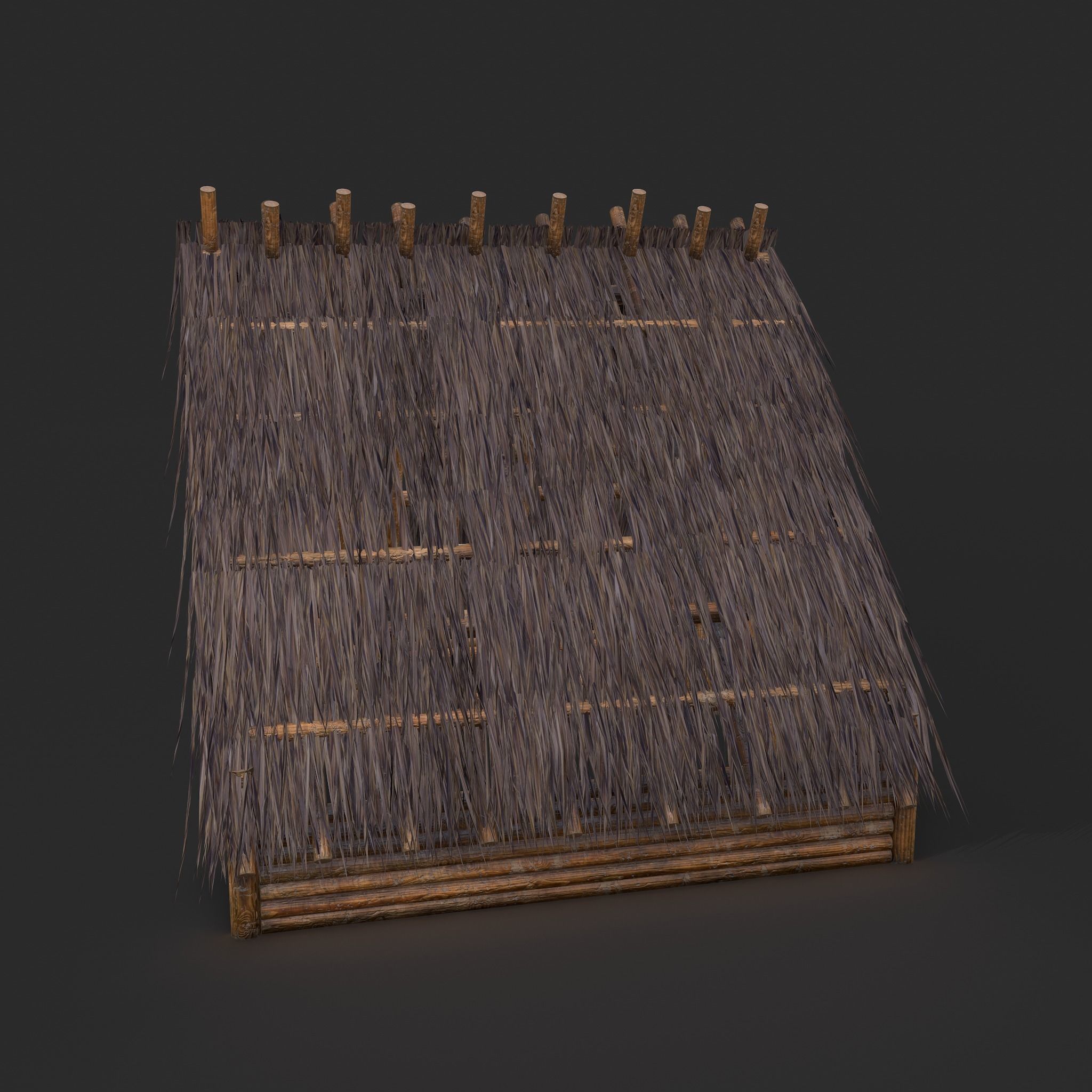 Viking Hut A Low-poly 3D model_10