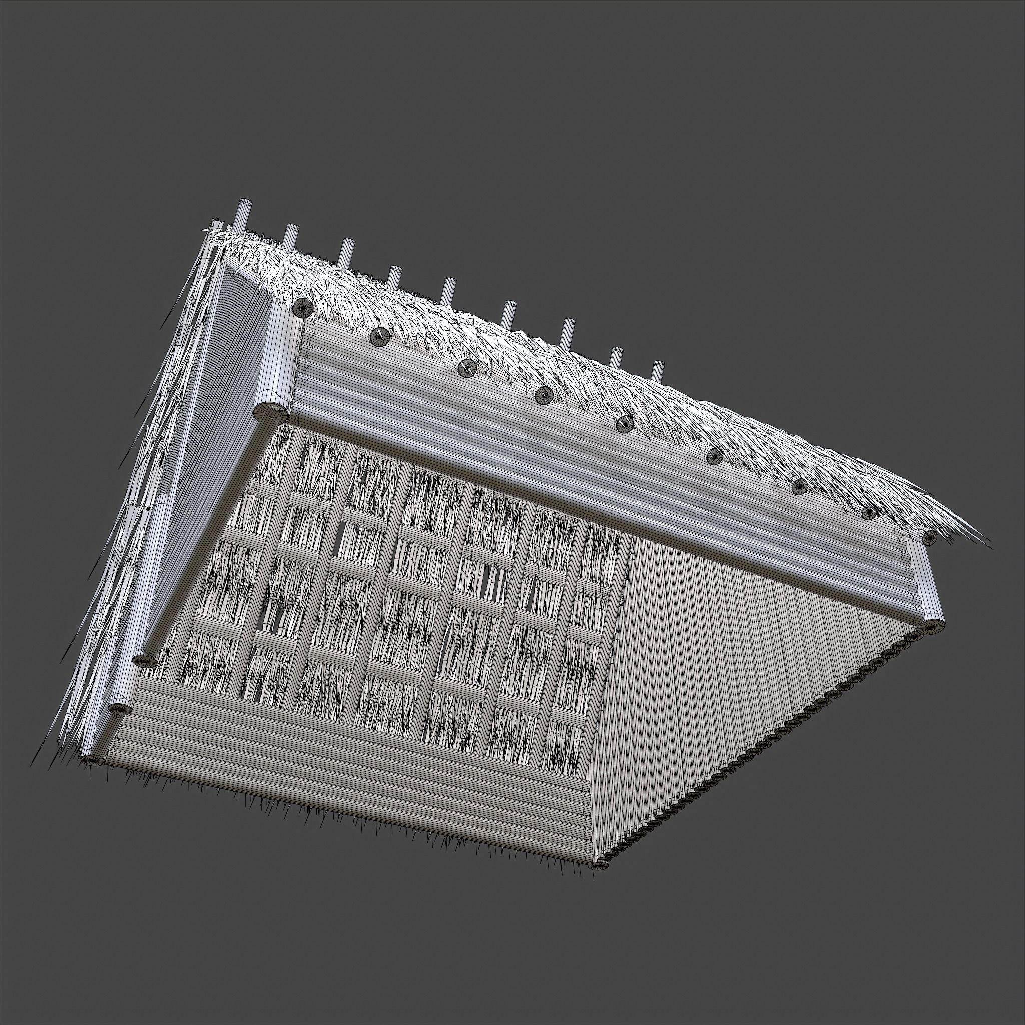 Viking Hut A Low-poly 3D model_48