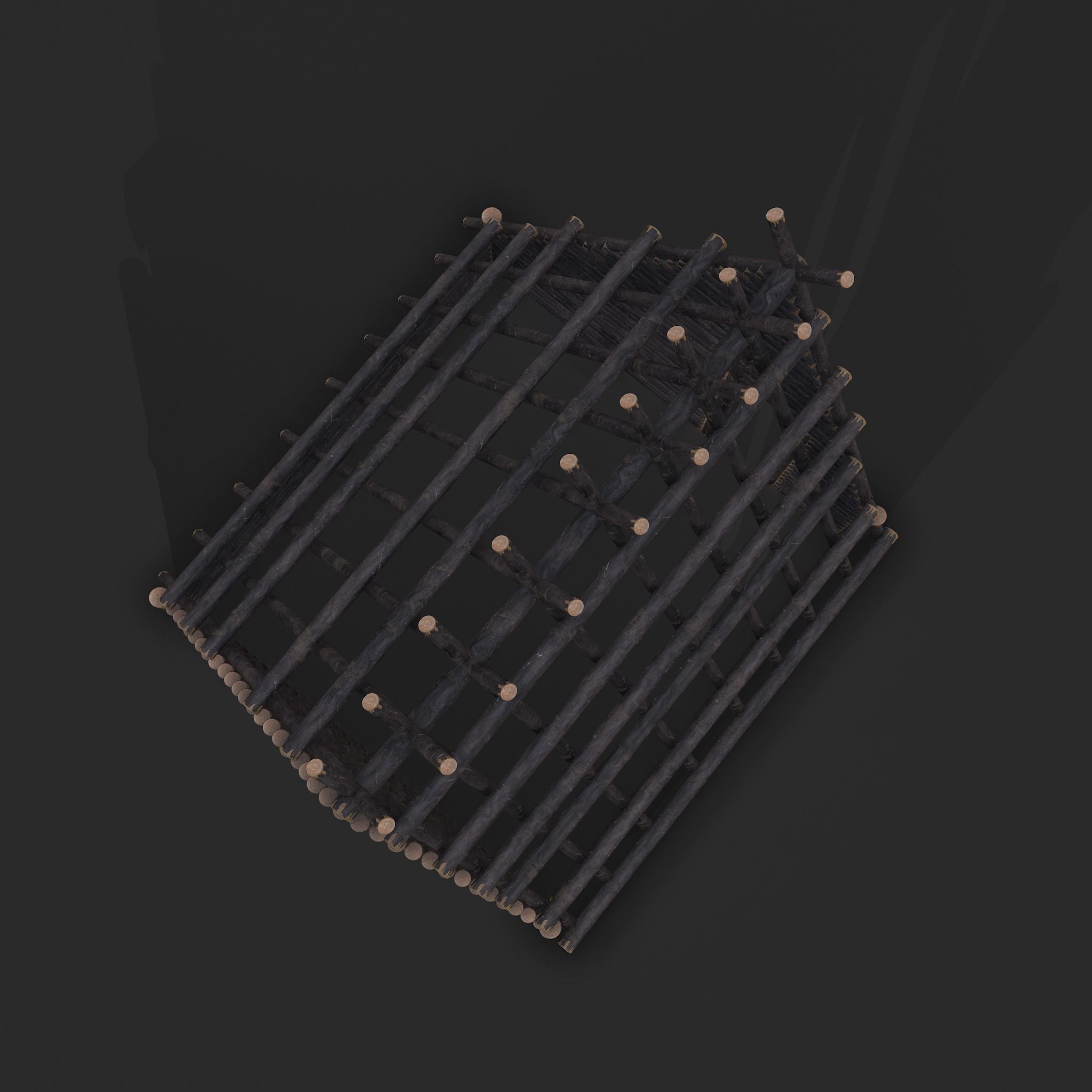 Viking Hut A Low-poly 3D model_14