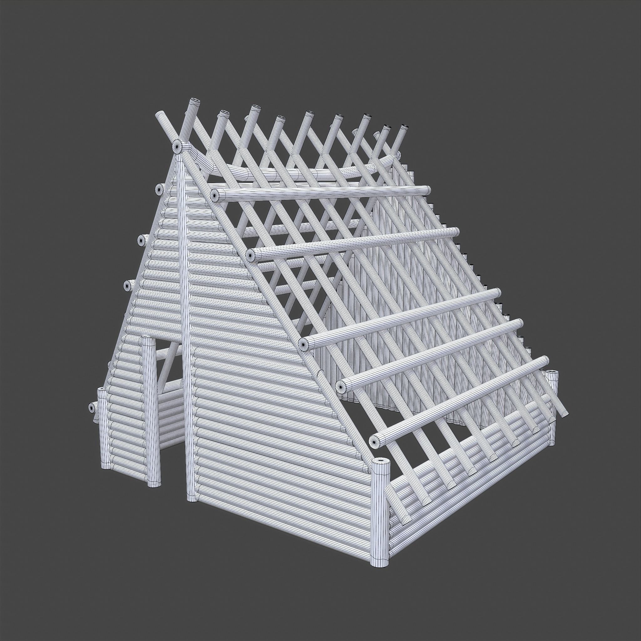 Viking Hut A Low-poly 3D model_41