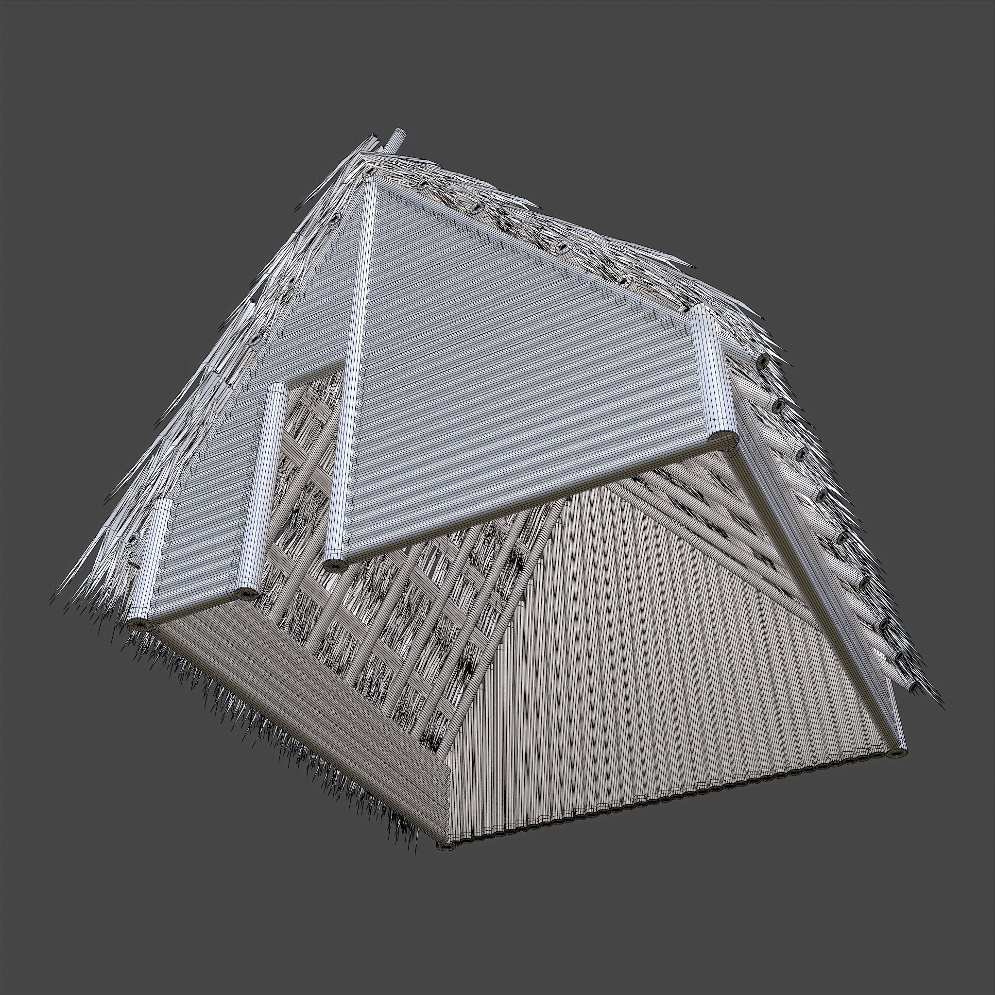 Viking Hut A Low-poly 3D model_50