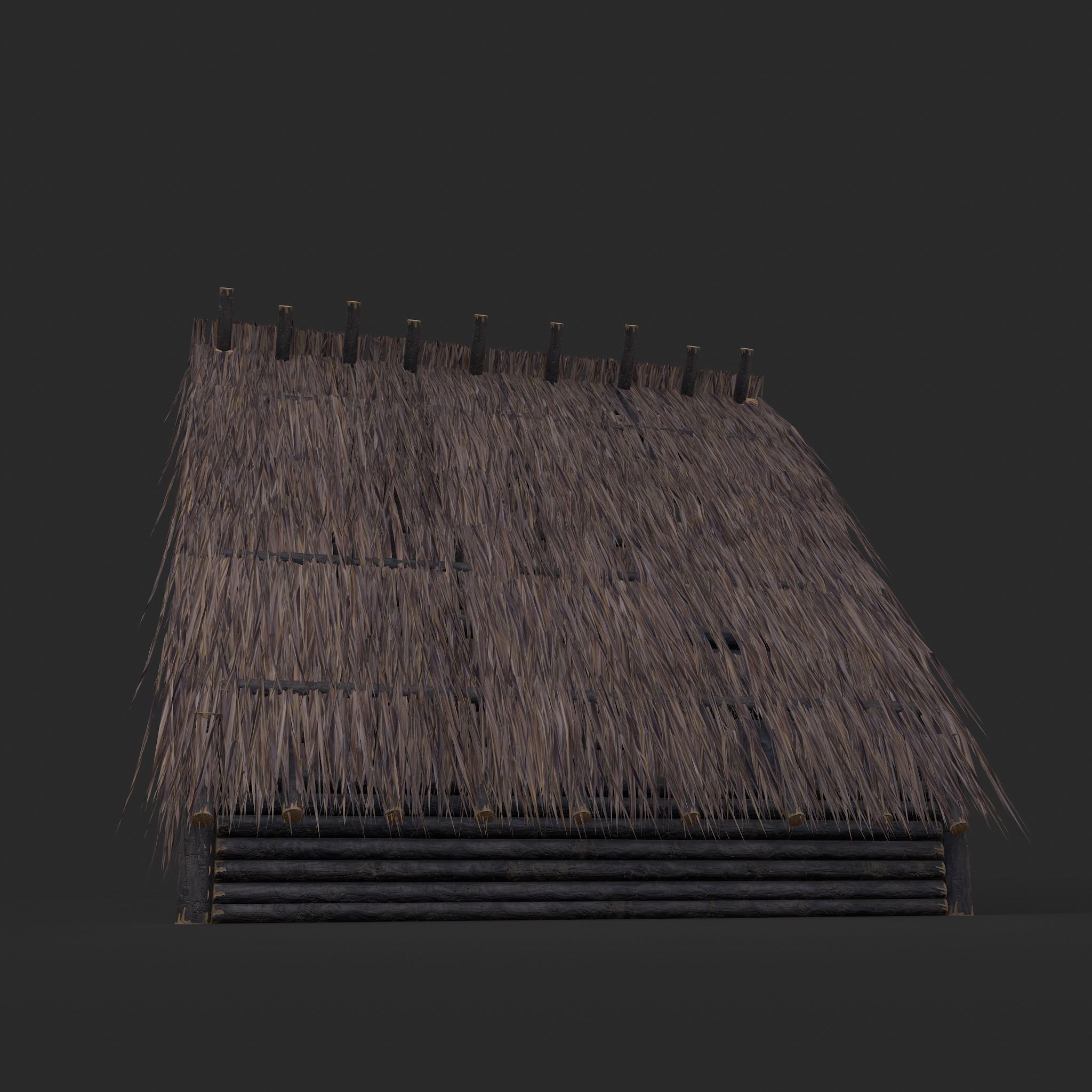 Viking Hut A Low-poly 3D model_23