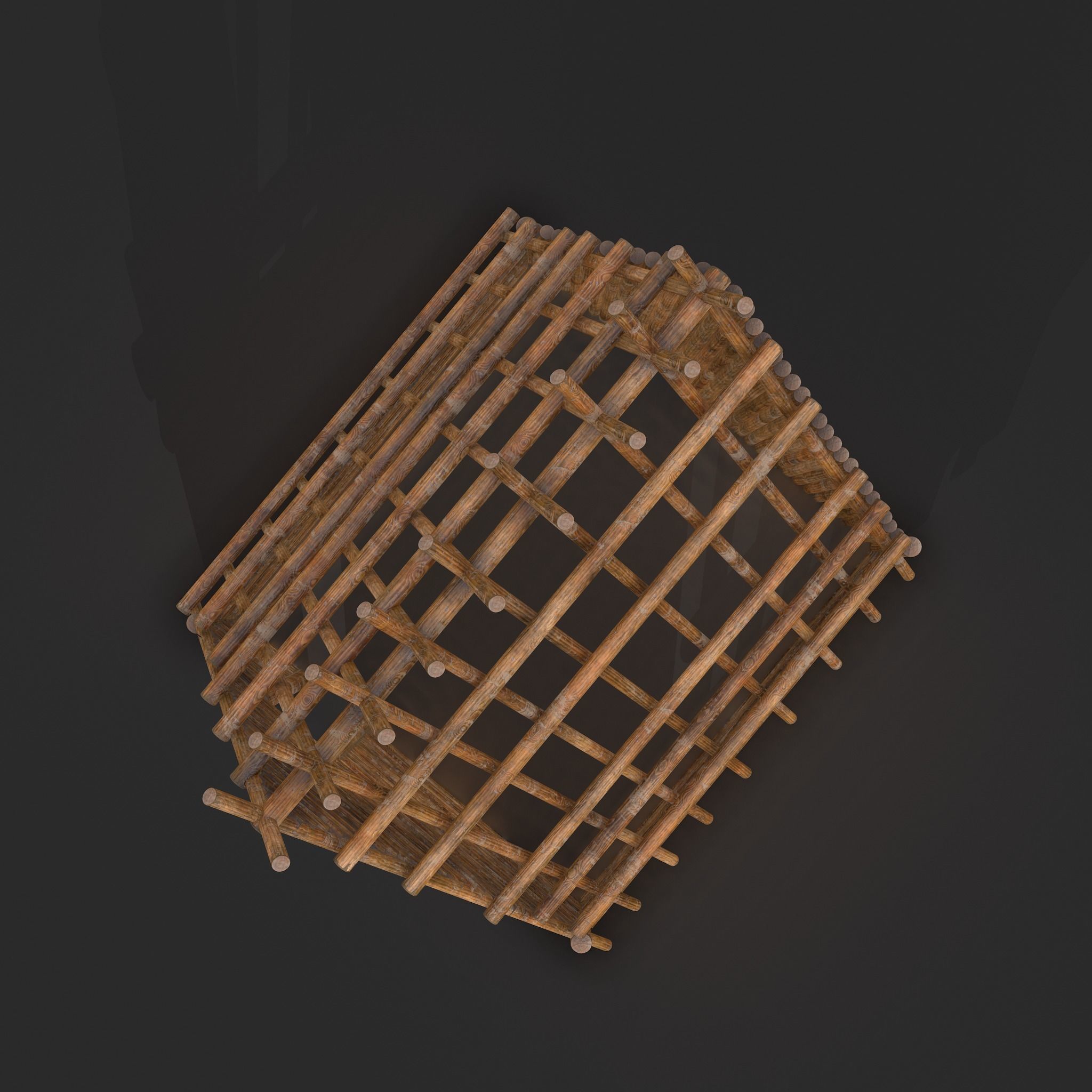 Viking Hut A Low-poly 3D model_13