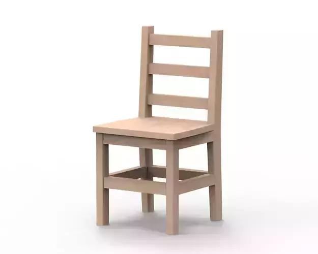 3D Chair wooden