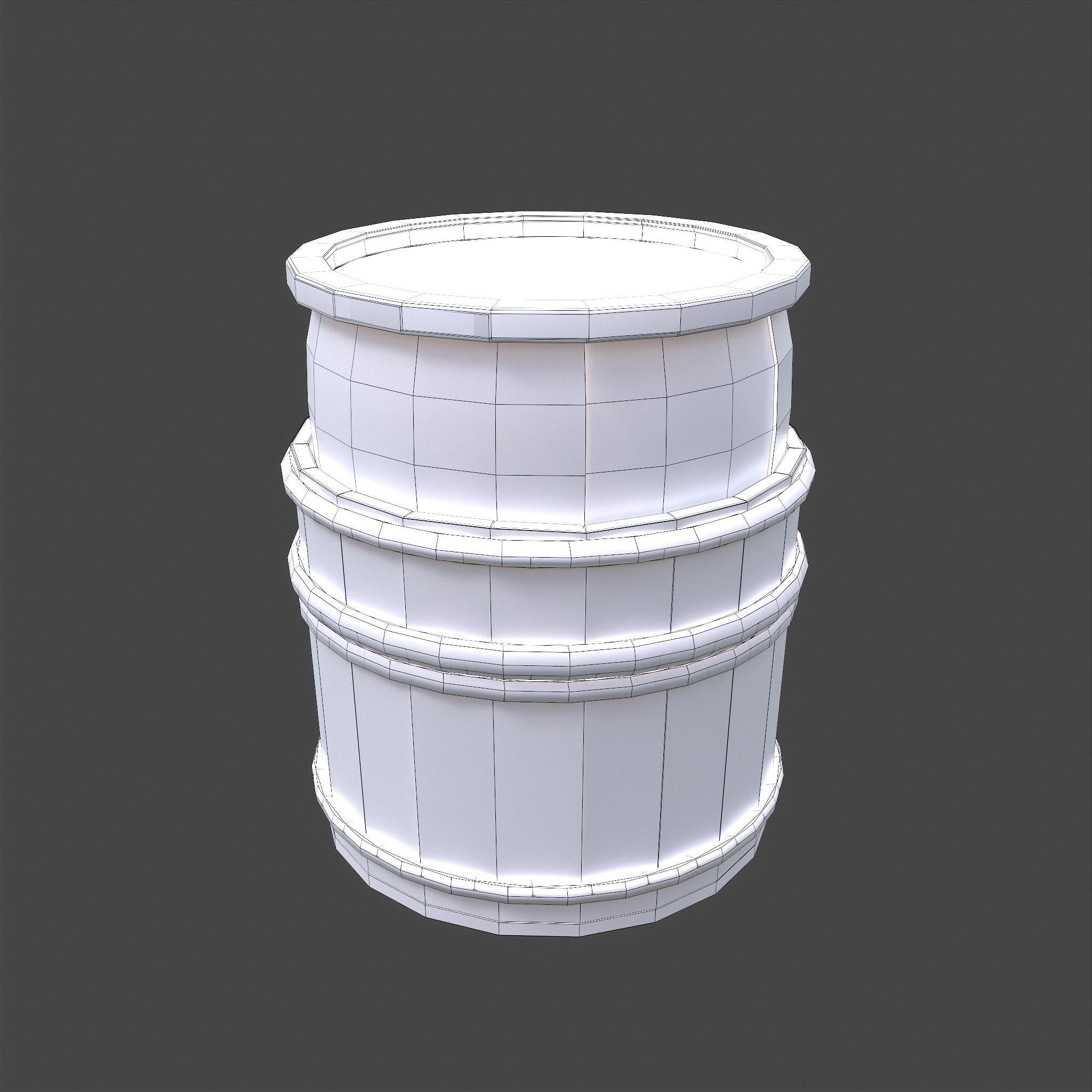 Dye Bucket Low-poly 3D model_26