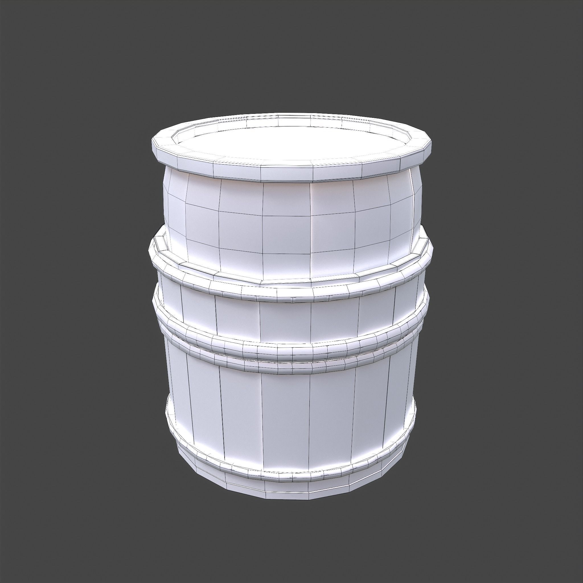 Dye Bucket Low-poly 3D model_34