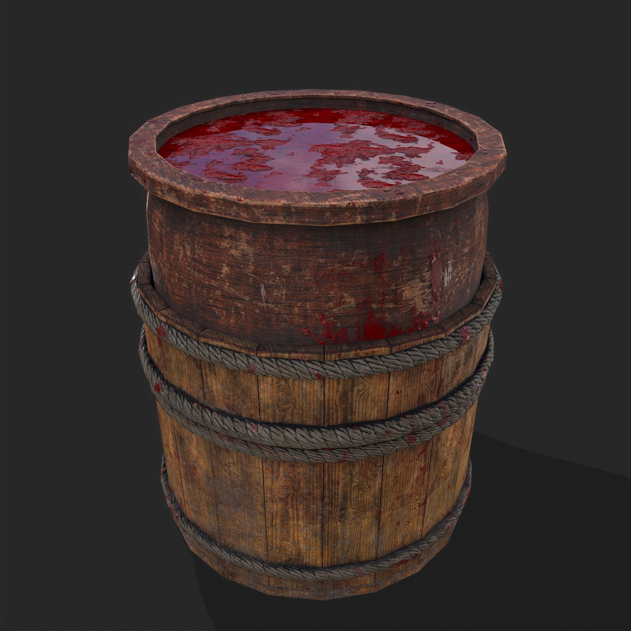 Dye Bucket Low-poly 3D model_17
