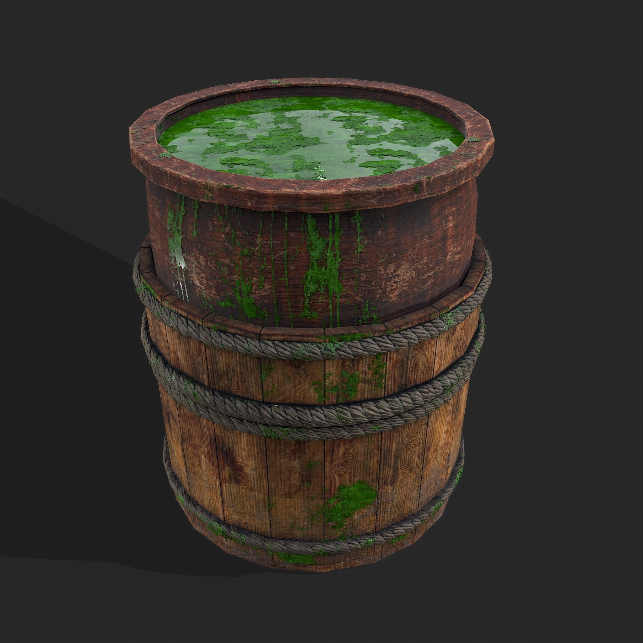 Dye Bucket Low-poly 3D model_7