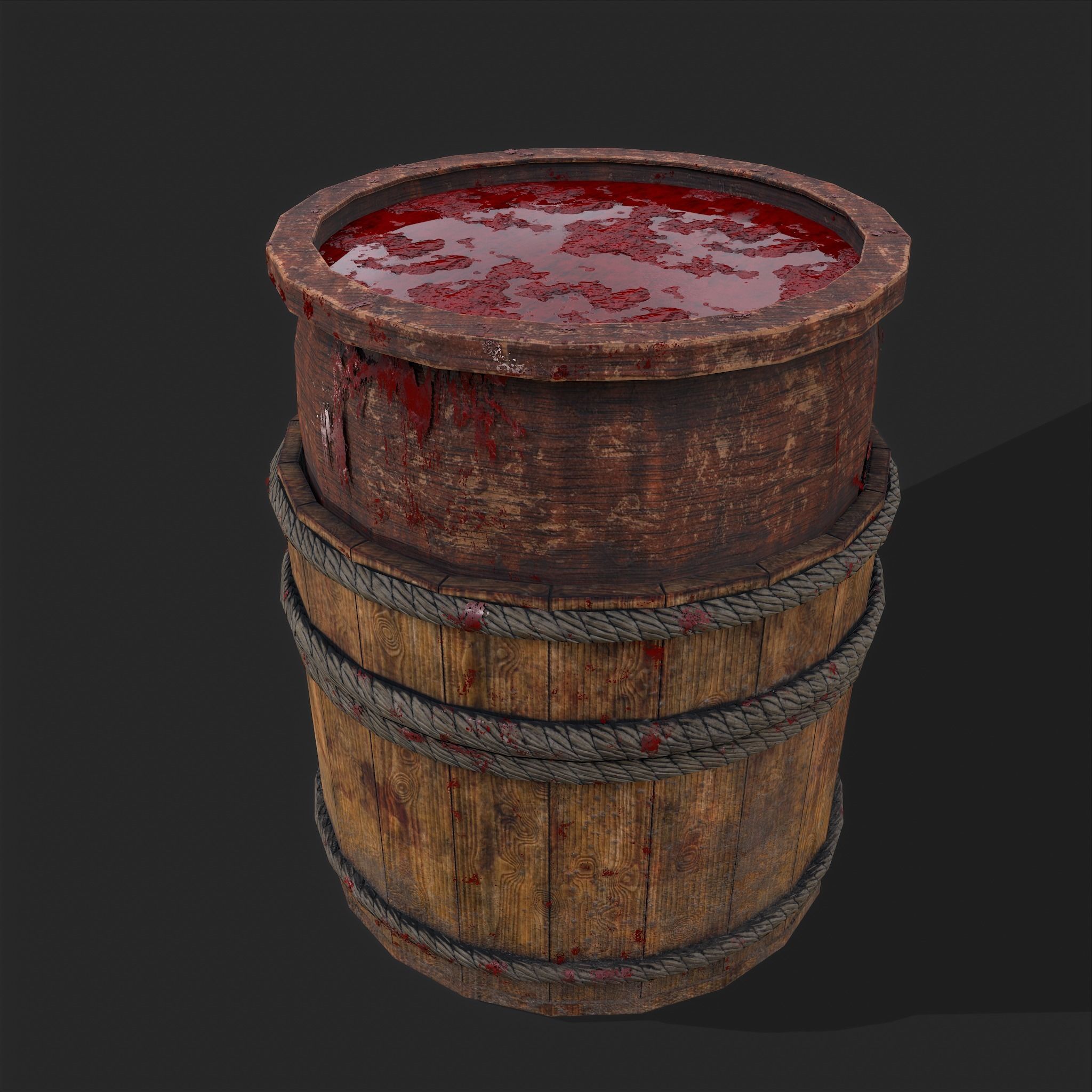 Dye Bucket Low-poly 3D model_15