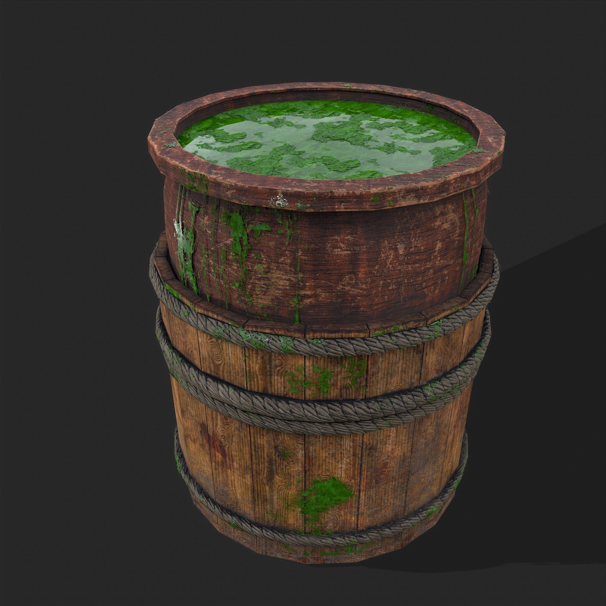 Dye Bucket Low-poly 3D model_13