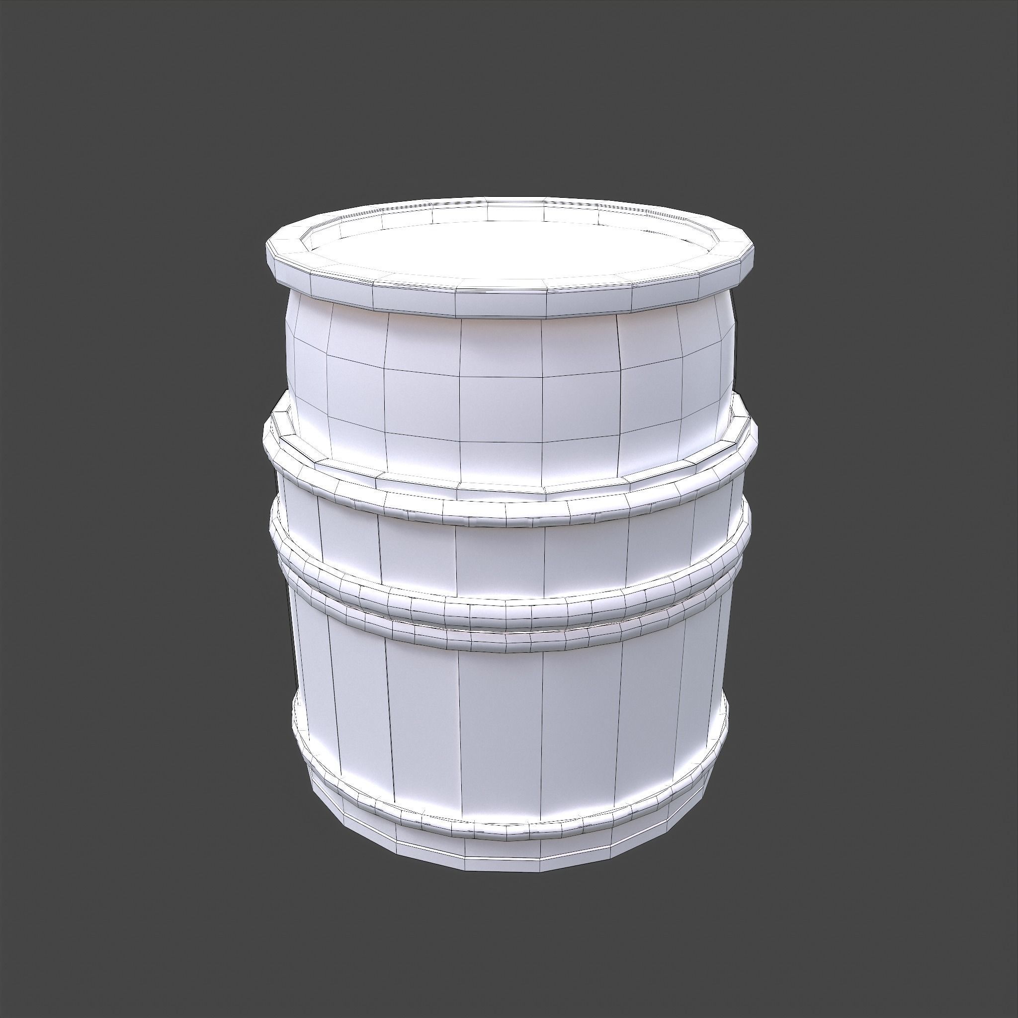 Dye Bucket Low-poly 3D model_31