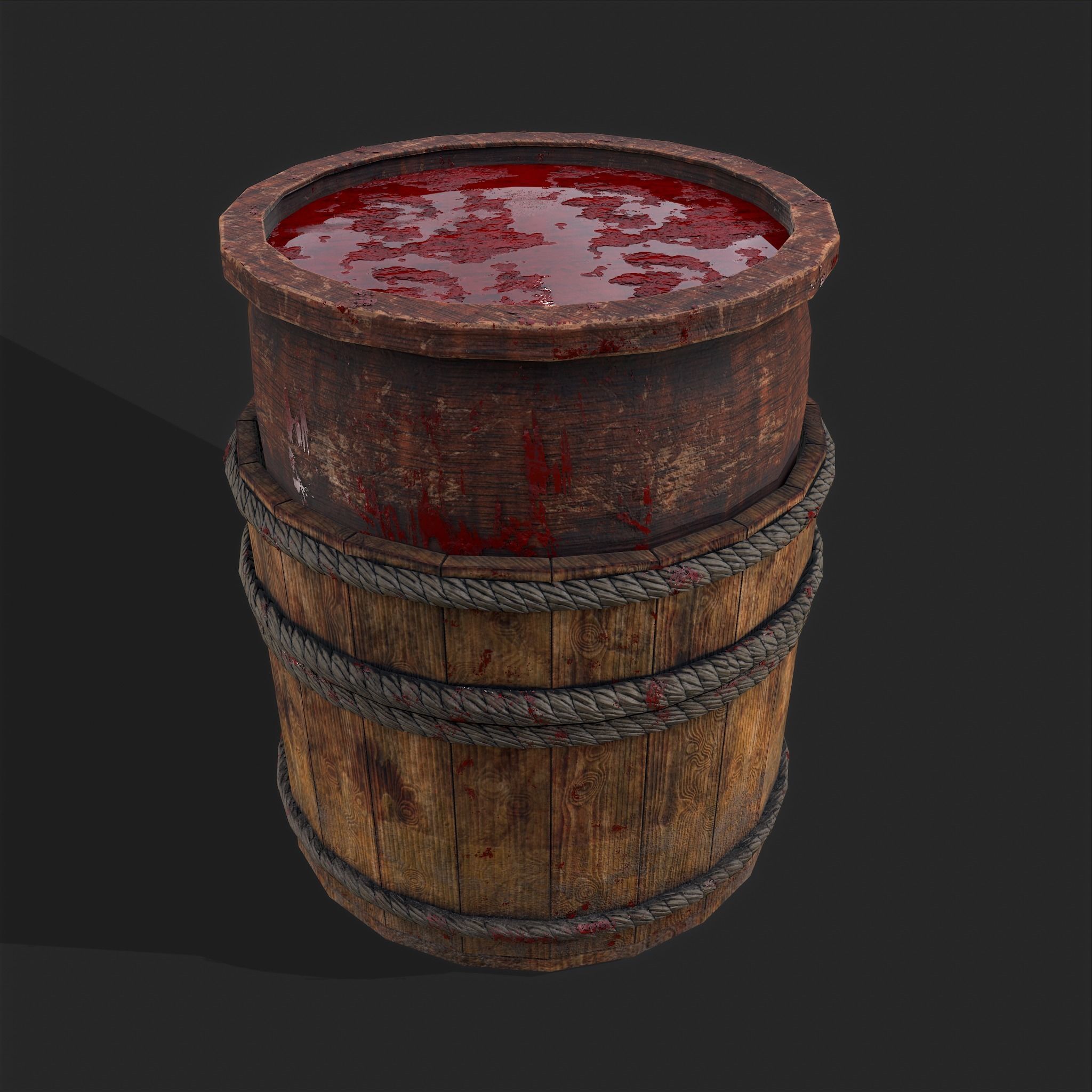 Dye Bucket Low-poly 3D model_9