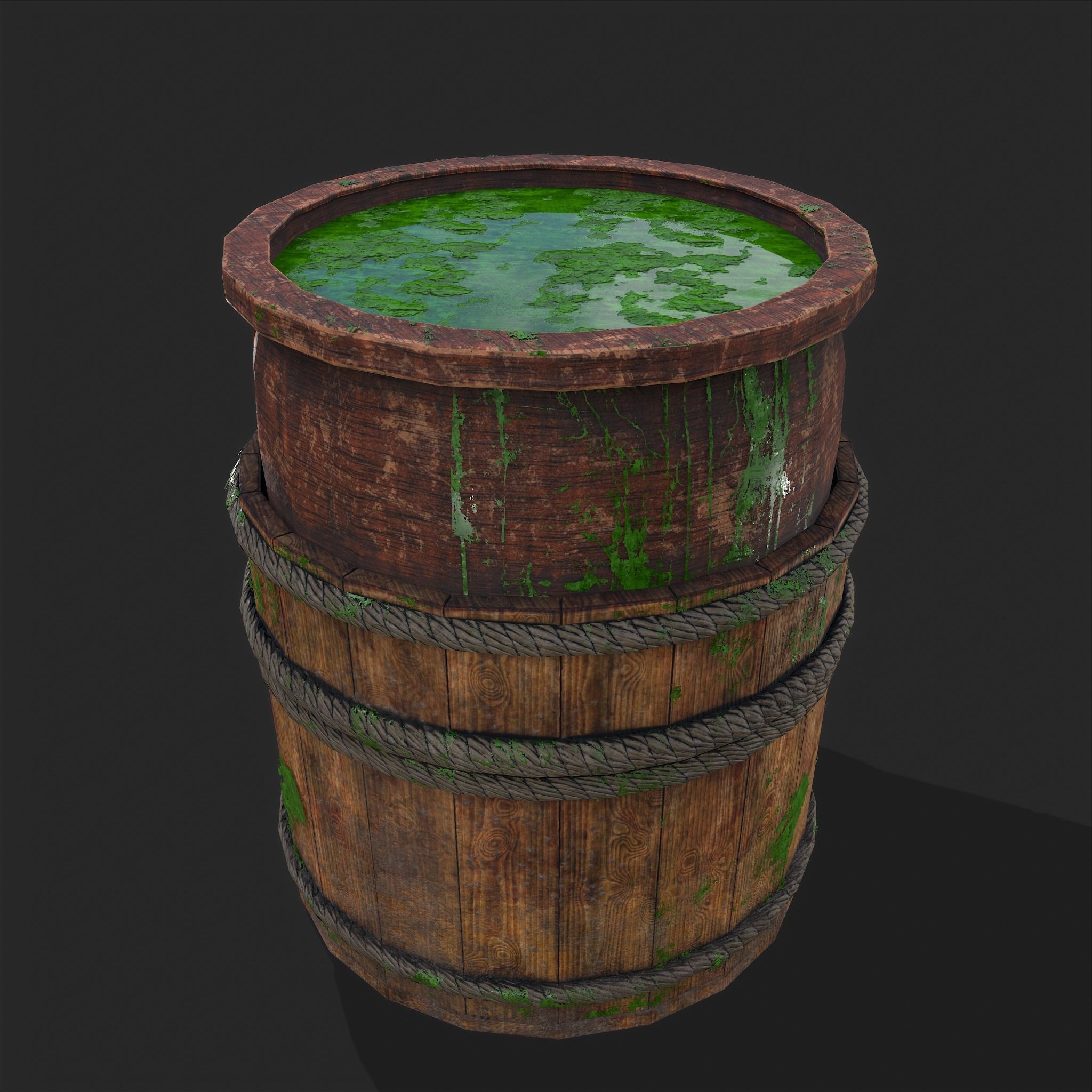 Dye Bucket Low-poly 3D model_16