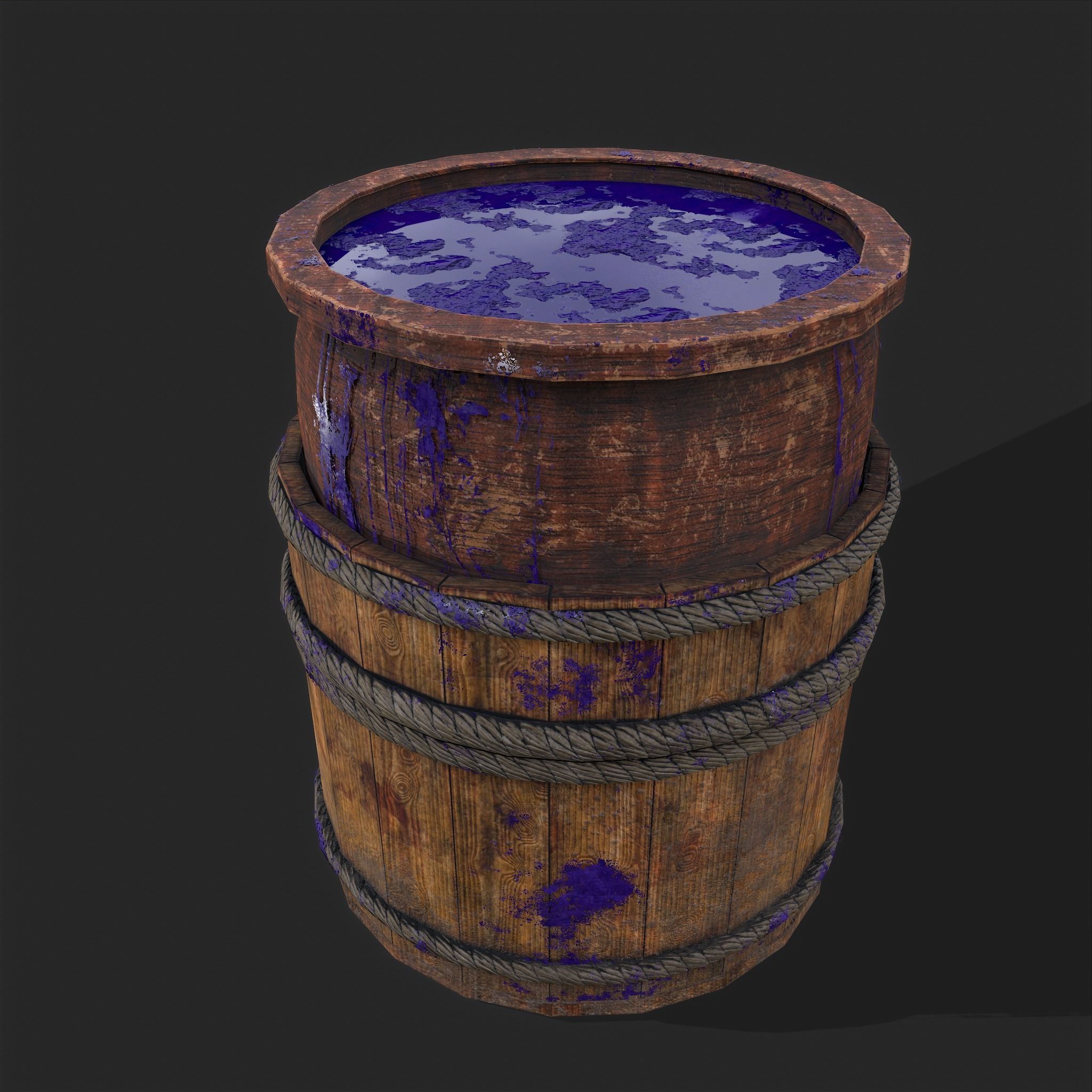 Dye Bucket Low-poly 3D model_14