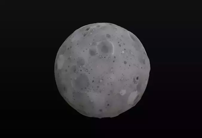 Stylized Moon or Asteroid PBR Texture and Material