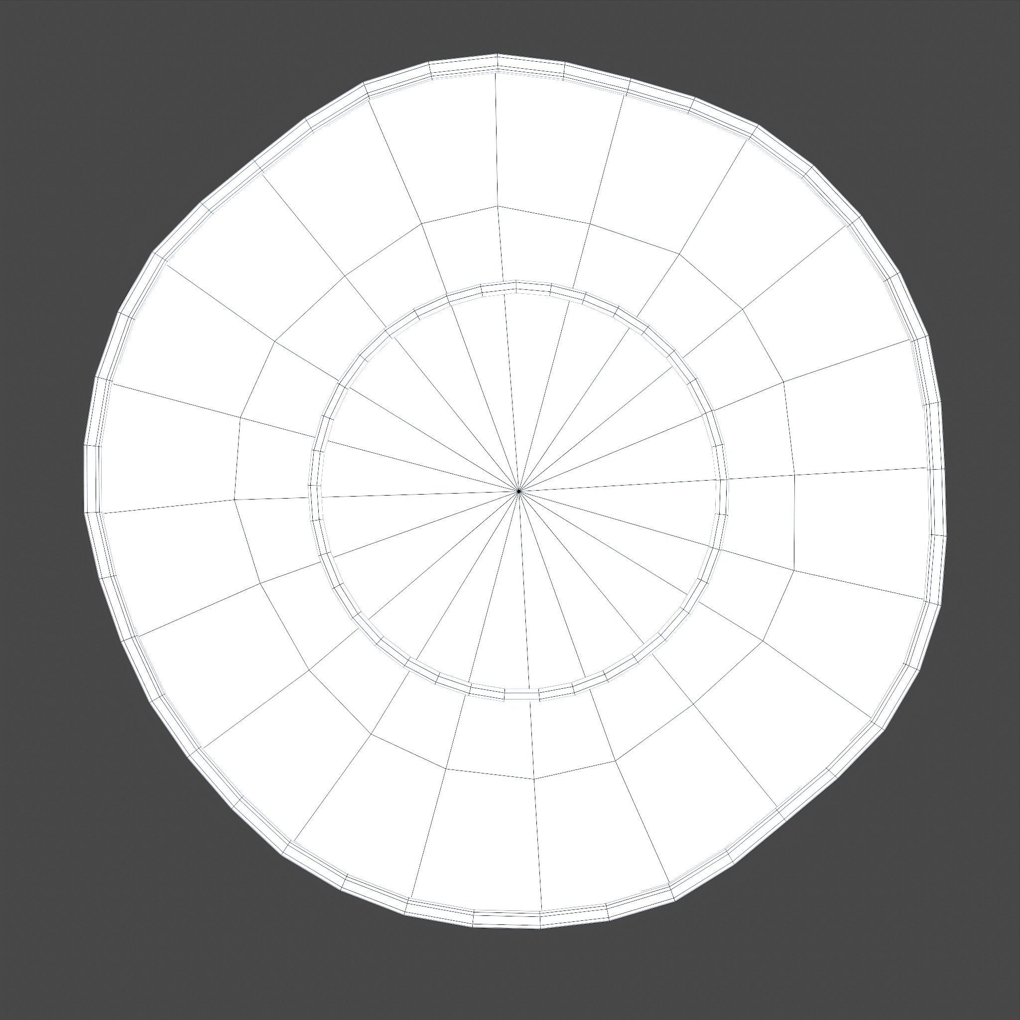 Medieval Circular Container Low-poly 3D model_30