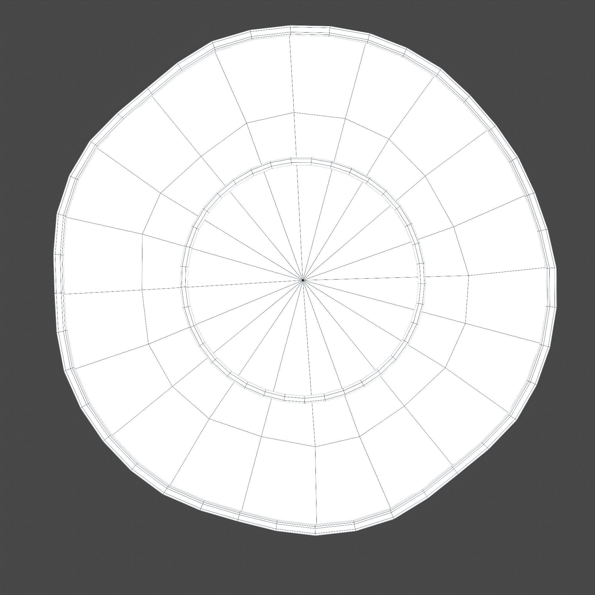 Medieval Circular Container Low-poly 3D model_28