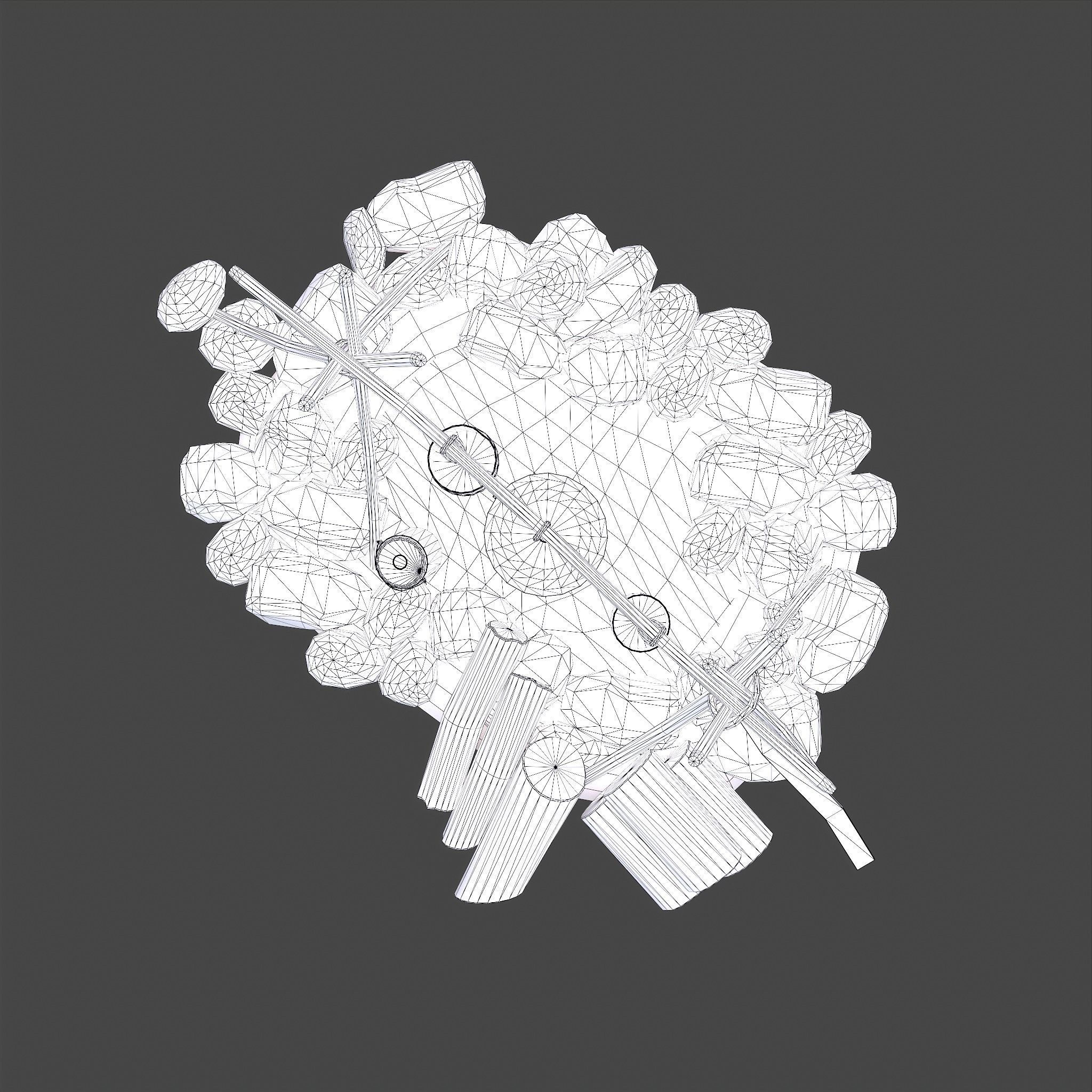 Camping Fire Pit  Low-poly 3D model_35