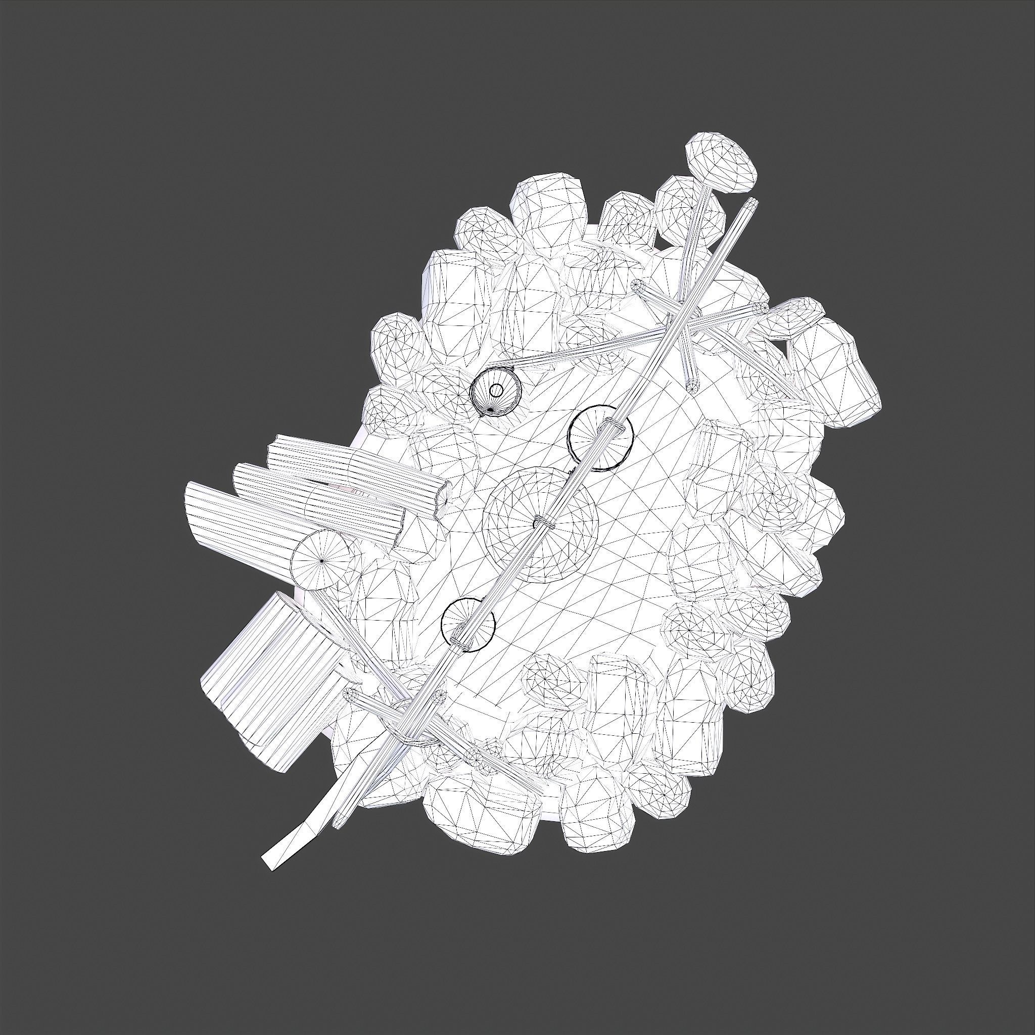 Camping Fire Pit  Low-poly 3D model_37