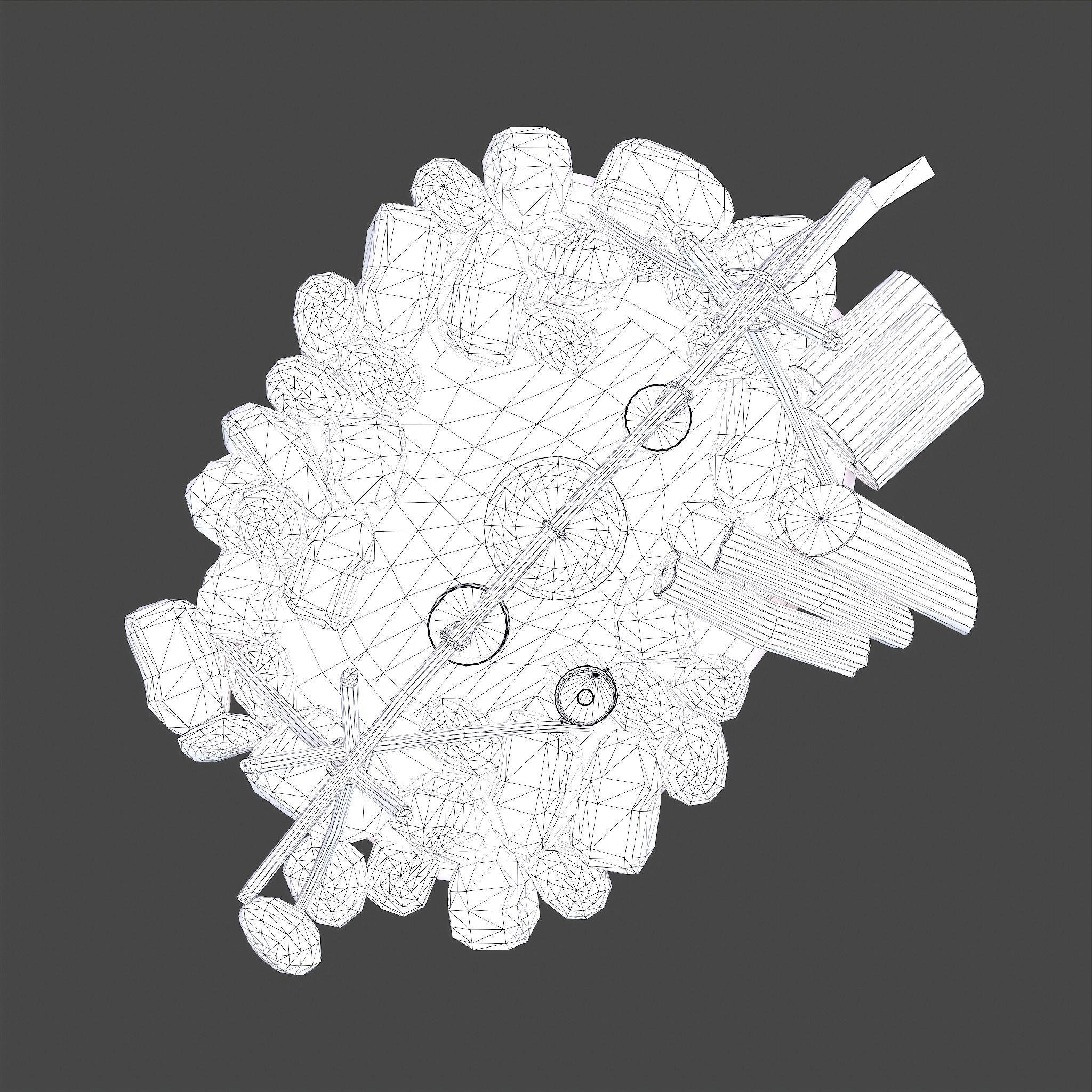 Camping Fire Pit  Low-poly 3D model_40