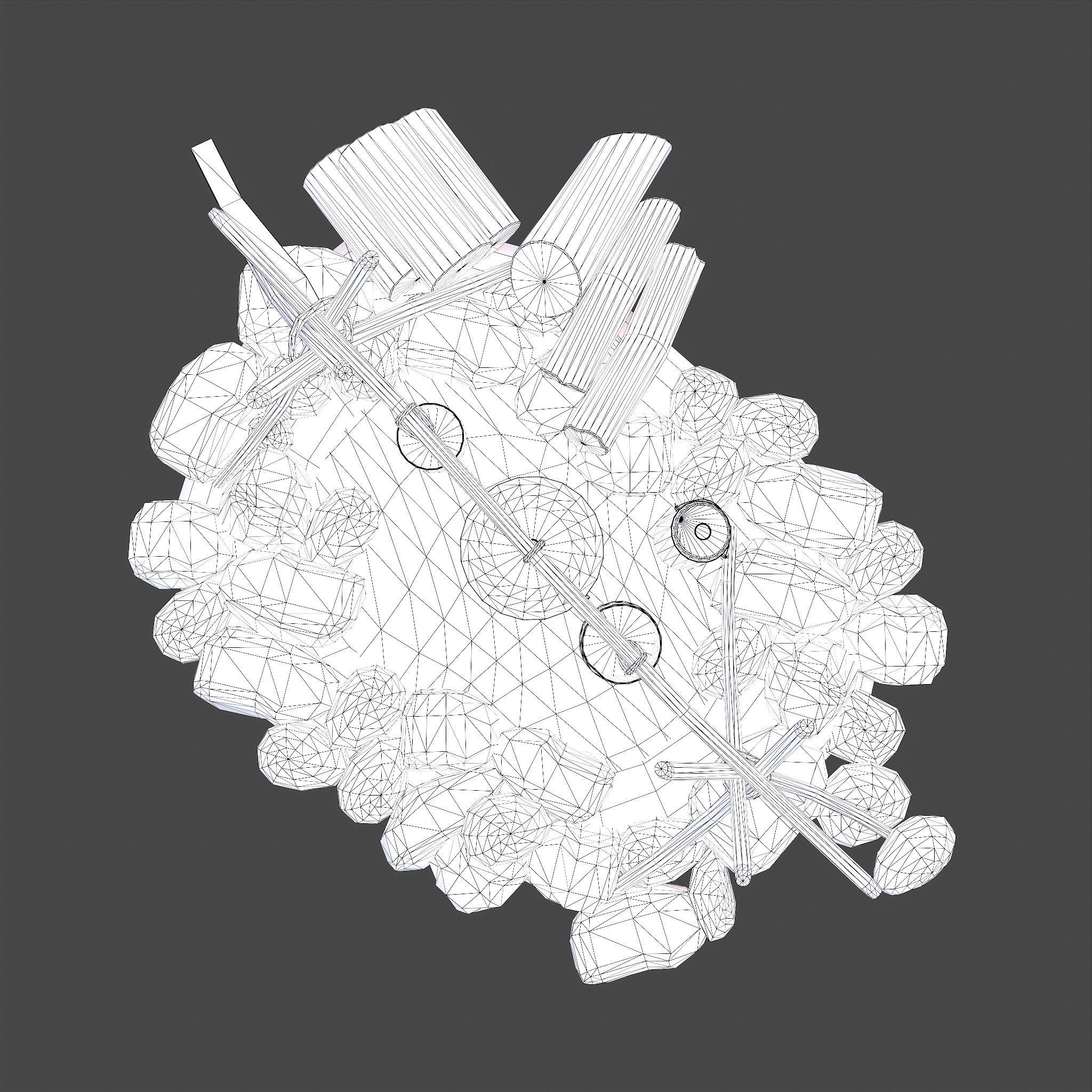 Camping Fire Pit  Low-poly 3D model_48